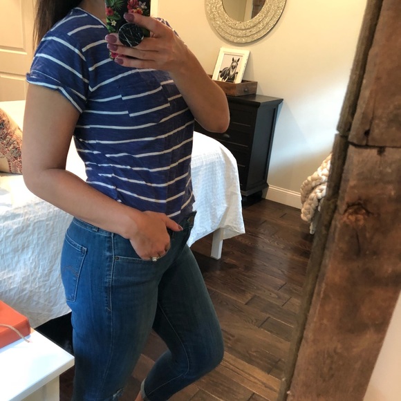 American Rag Tops - American Rag Cie Small striped pocket tee EUC